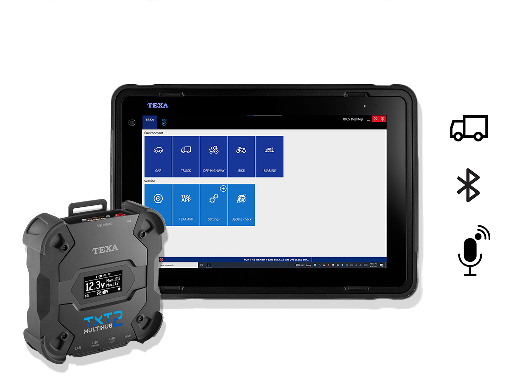 Diagnosegerät Texa AXONE VOICE mit Navigator TXT MULTIHUB 2 Lkw Diagnosegerät Texa AXONE VOICE mit Navigator TXT MULTIHUB 2 Lkw